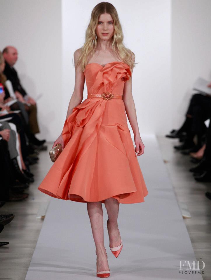 Elsa Sylvan featured in  the Oscar de la Renta fashion show for Pre-Fall 2013