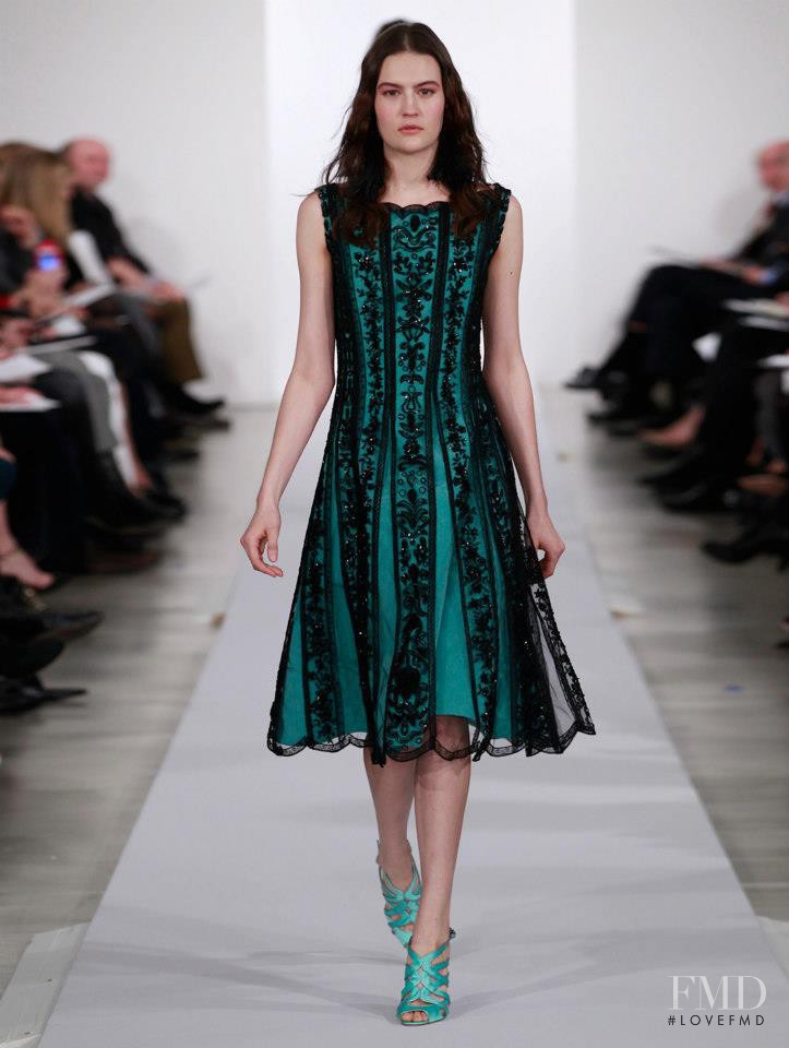 Maria Bradley featured in  the Oscar de la Renta fashion show for Pre-Fall 2013
