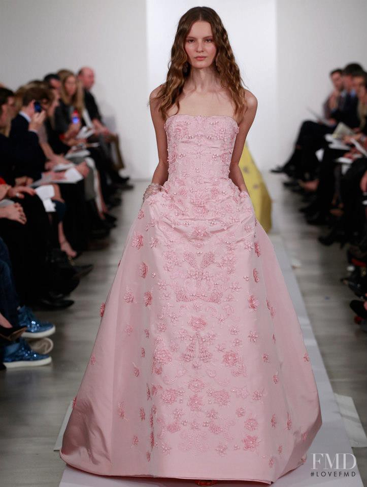 Tilda Lindstam featured in  the Oscar de la Renta fashion show for Pre-Fall 2013