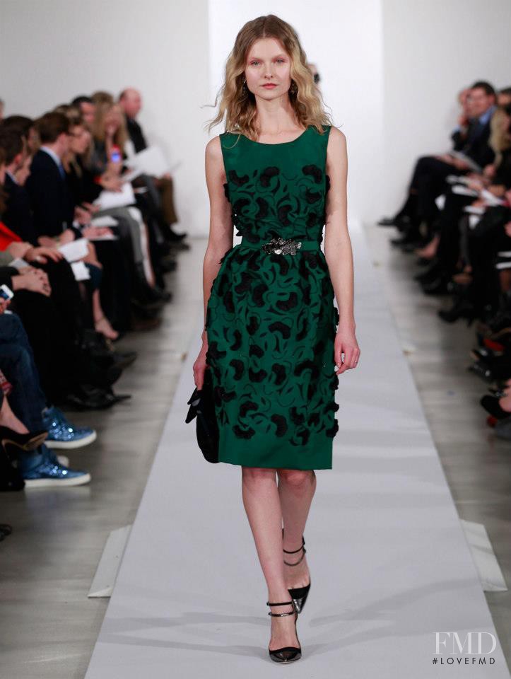 Kamila Filipcikova featured in  the Oscar de la Renta fashion show for Pre-Fall 2013