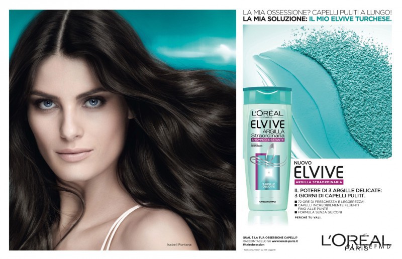 Isabeli Fontana featured in  the L\'Oreal Paris Extraordinary Clay advertisement for Spring/Summer 2016