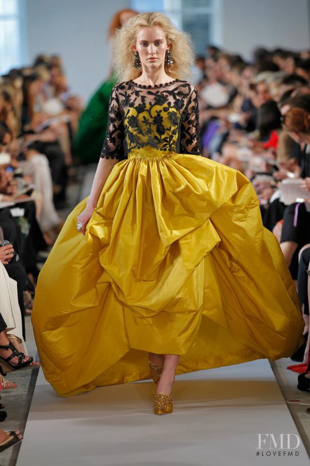 Emily Baker featured in  the Oscar de la Renta fashion show for Spring 2012