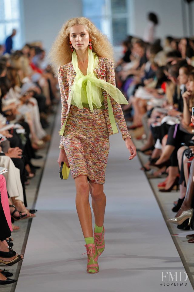 Vika Falileeva featured in  the Oscar de la Renta fashion show for Spring 2012
