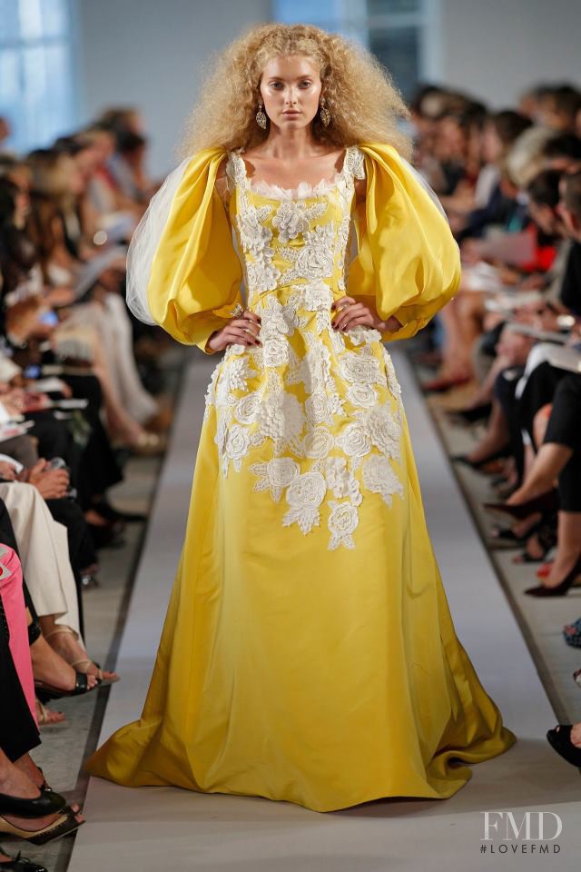 Elsa Hosk featured in  the Oscar de la Renta fashion show for Spring 2012