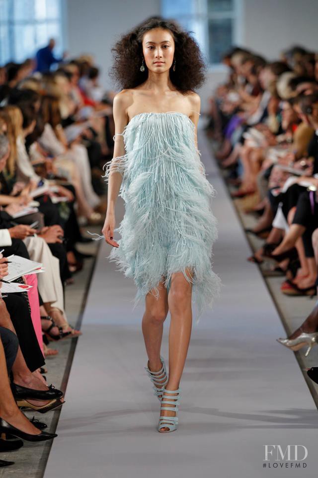 Shu Pei featured in  the Oscar de la Renta fashion show for Spring 2012