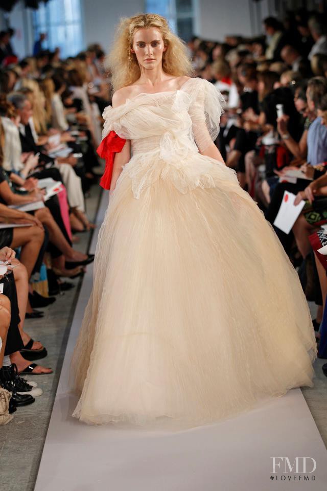 Emily Baker featured in  the Oscar de la Renta fashion show for Spring 2012