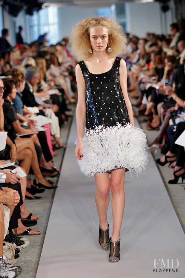 Siri Tollerod featured in  the Oscar de la Renta fashion show for Spring 2012