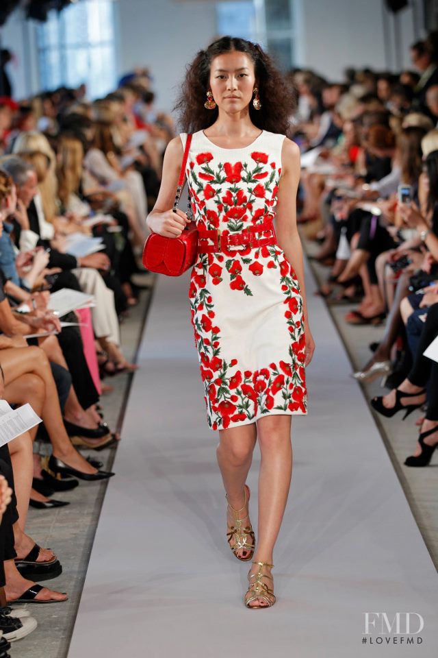 Liu Wen featured in  the Oscar de la Renta fashion show for Spring 2012