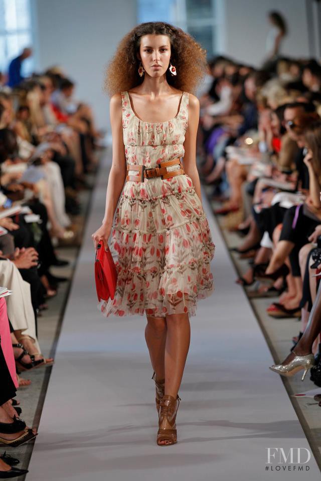 Kate King featured in  the Oscar de la Renta fashion show for Spring 2012