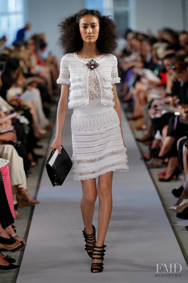 Shu Pei featured in  the Oscar de la Renta fashion show for Spring 2012