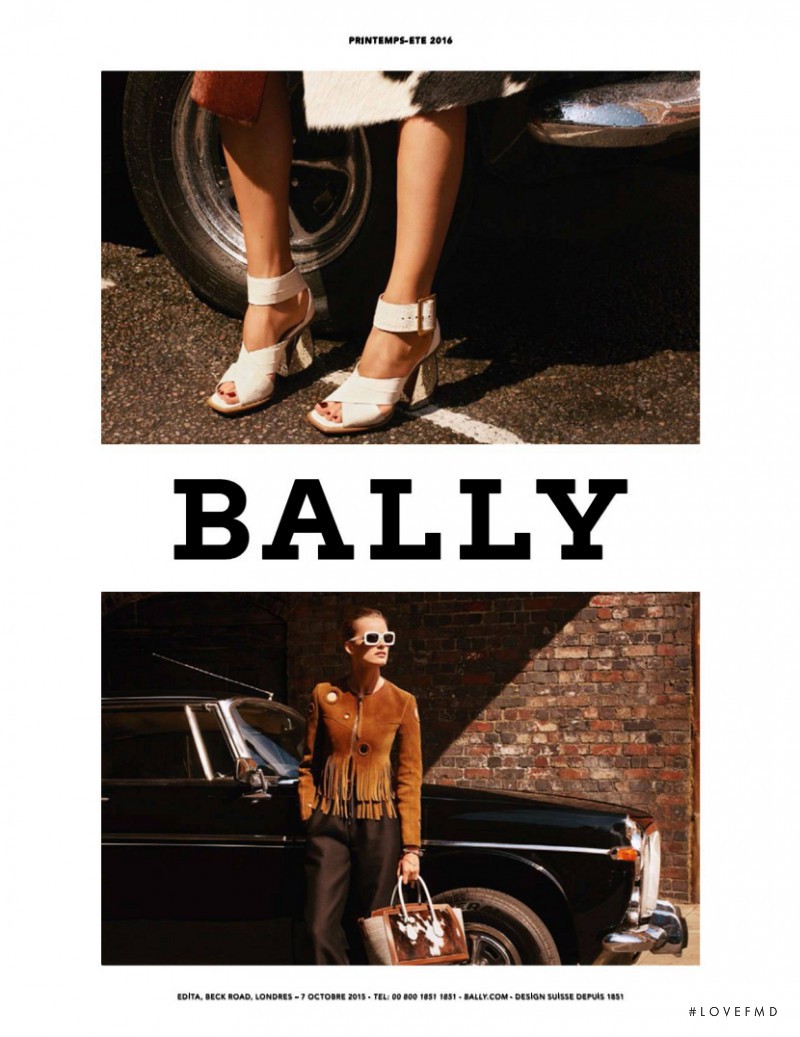 Edita Vilkeviciute featured in  the Bally advertisement for Spring/Summer 2016