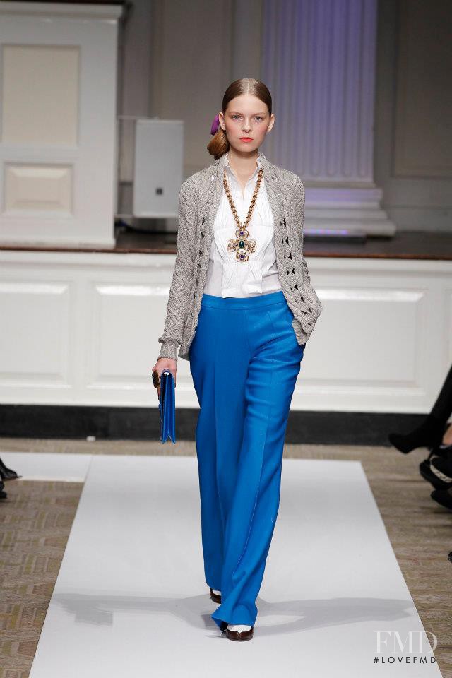 Kate Kosushkina featured in  the Oscar de la Renta fashion show for Pre-Fall 2012