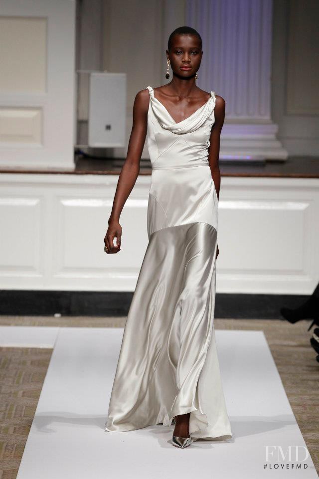 Ataui Deng featured in  the Oscar de la Renta fashion show for Pre-Fall 2012