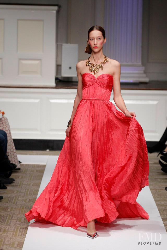 Alana Zimmer featured in  the Oscar de la Renta fashion show for Pre-Fall 2012