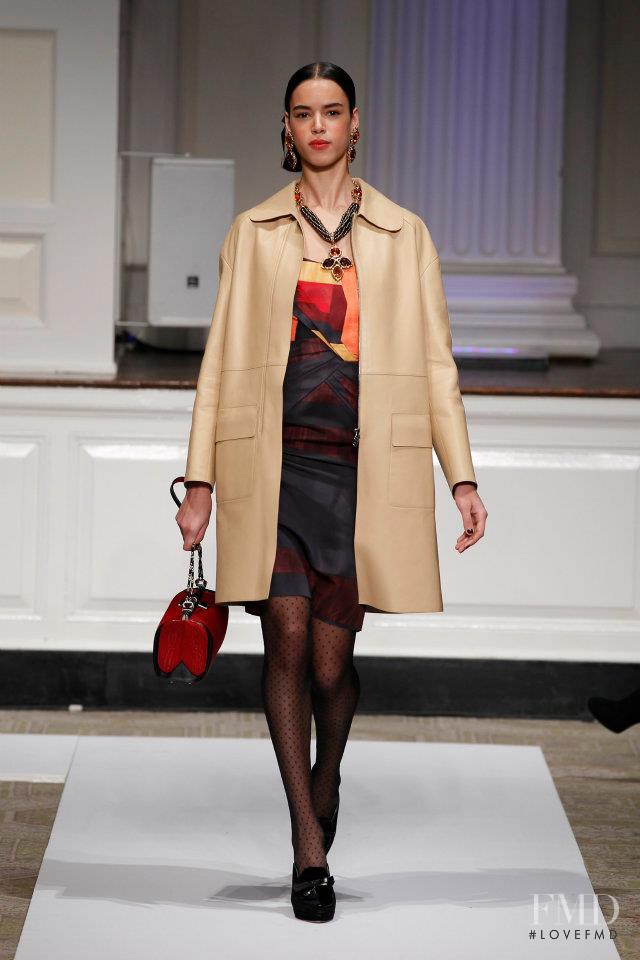 Hind Sahli featured in  the Oscar de la Renta fashion show for Pre-Fall 2012