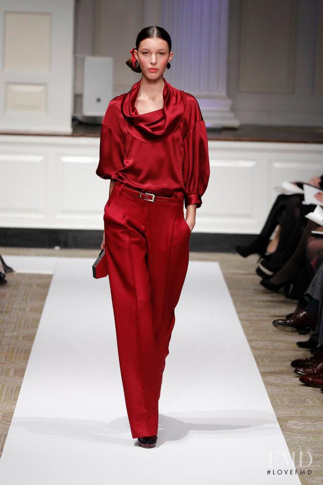 Kate King featured in  the Oscar de la Renta fashion show for Pre-Fall 2012
