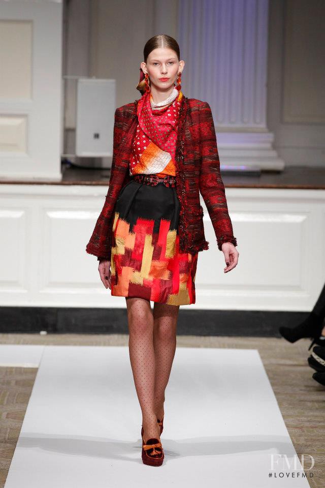 Monika Sawicka featured in  the Oscar de la Renta fashion show for Pre-Fall 2012