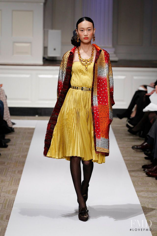 Shu Pei featured in  the Oscar de la Renta fashion show for Pre-Fall 2012