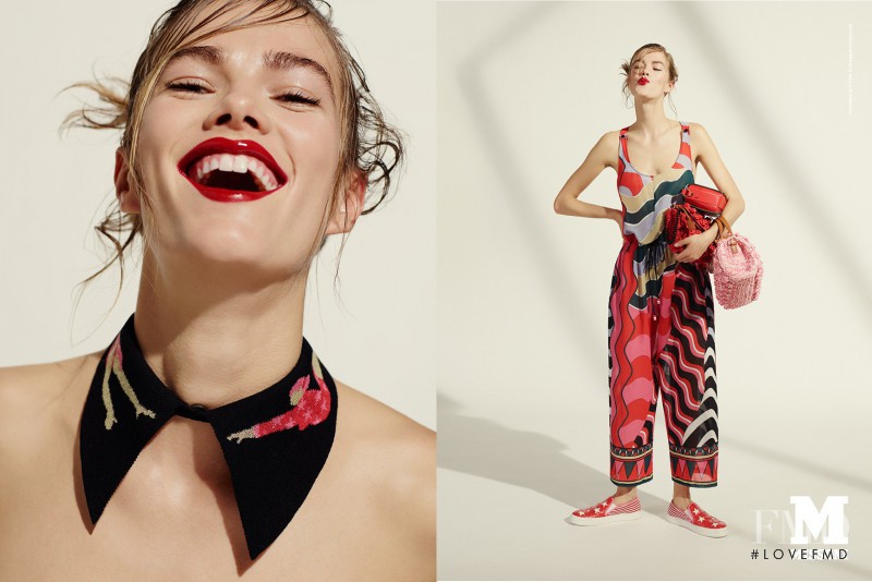 Mathilde Brandi featured in  the M Missoni advertisement for Spring/Summer 2016