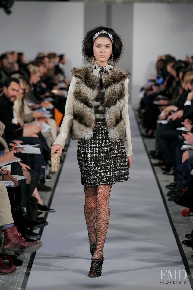 Amanda Hendrick featured in  the Oscar de la Renta fashion show for Autumn/Winter 2012