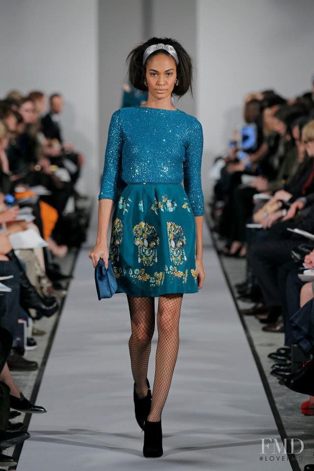 Joan Smalls featured in  the Oscar de la Renta fashion show for Autumn/Winter 2012