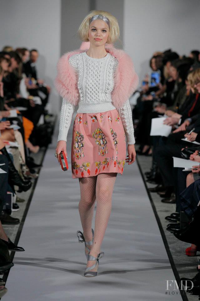 Daphne Groeneveld featured in  the Oscar de la Renta fashion show for Autumn/Winter 2012