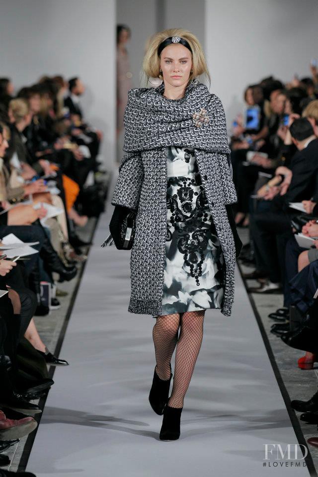 Emily Baker featured in  the Oscar de la Renta fashion show for Autumn/Winter 2012