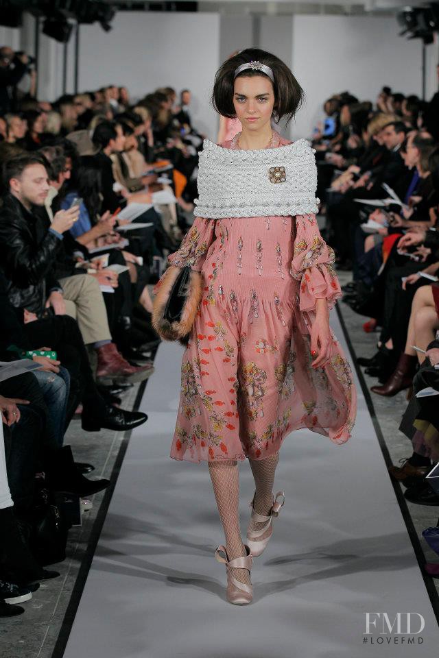 Magda Laguinge featured in  the Oscar de la Renta fashion show for Autumn/Winter 2012