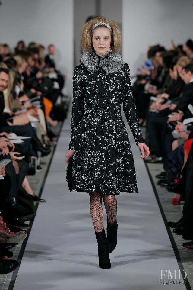 Julia Frauche featured in  the Oscar de la Renta fashion show for Autumn/Winter 2012