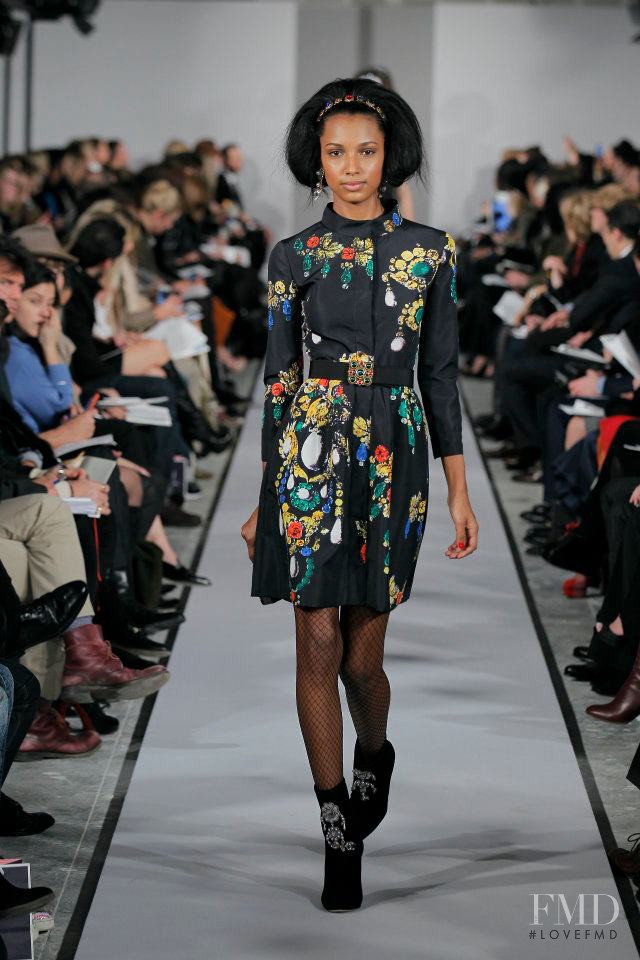 Jasmine Tookes featured in  the Oscar de la Renta fashion show for Autumn/Winter 2012