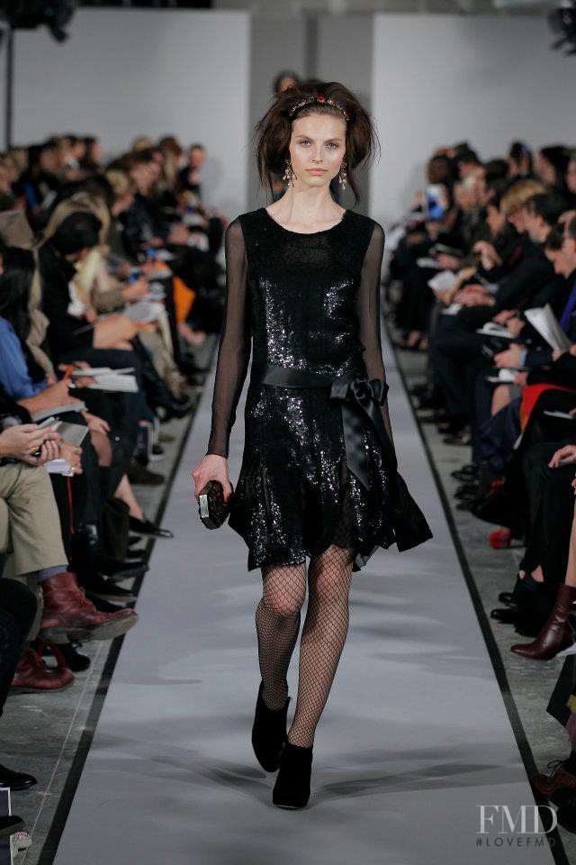 Karlina Caune featured in  the Oscar de la Renta fashion show for Autumn/Winter 2012