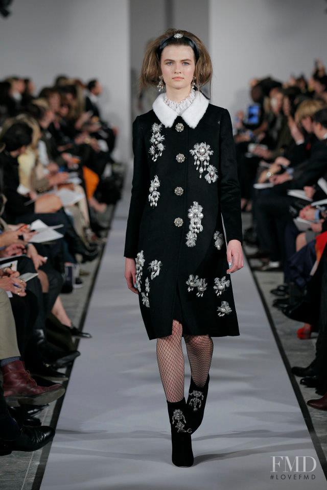 Lara Mullen featured in  the Oscar de la Renta fashion show for Autumn/Winter 2012