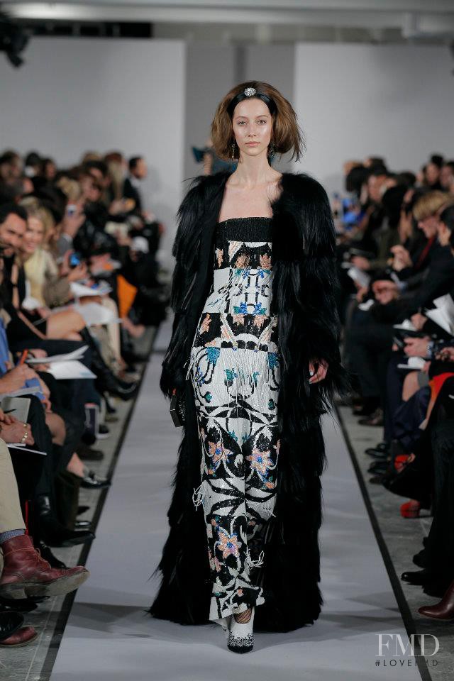 Alana Zimmer featured in  the Oscar de la Renta fashion show for Autumn/Winter 2012