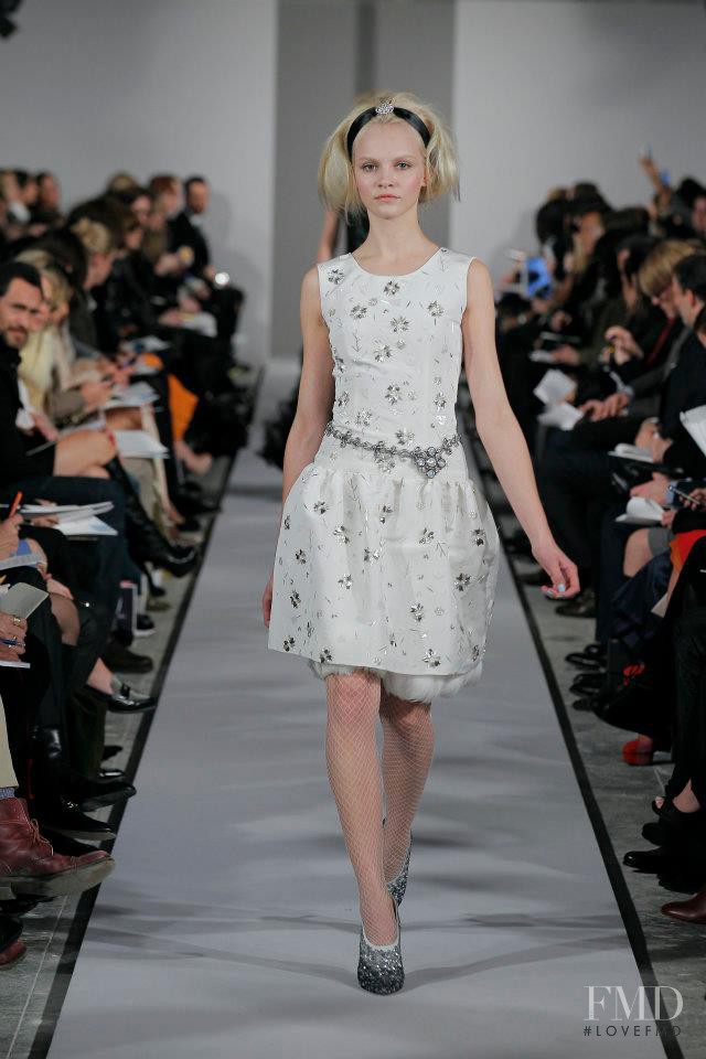 Ginta Lapina featured in  the Oscar de la Renta fashion show for Autumn/Winter 2012