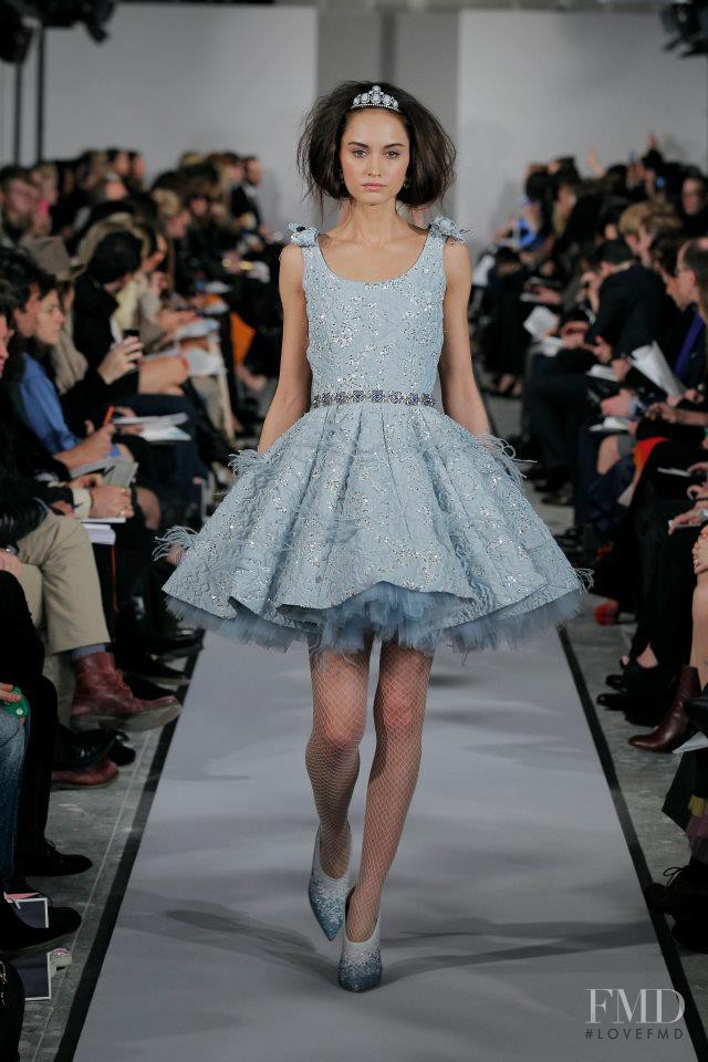 Kelsey Rogers featured in  the Oscar de la Renta fashion show for Autumn/Winter 2012