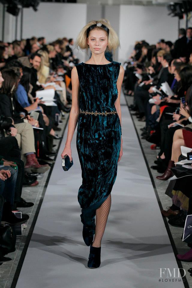 Vika Falileeva featured in  the Oscar de la Renta fashion show for Autumn/Winter 2012