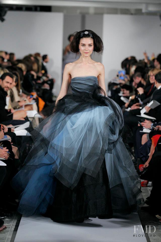 Kati Nescher featured in  the Oscar de la Renta fashion show for Autumn/Winter 2012