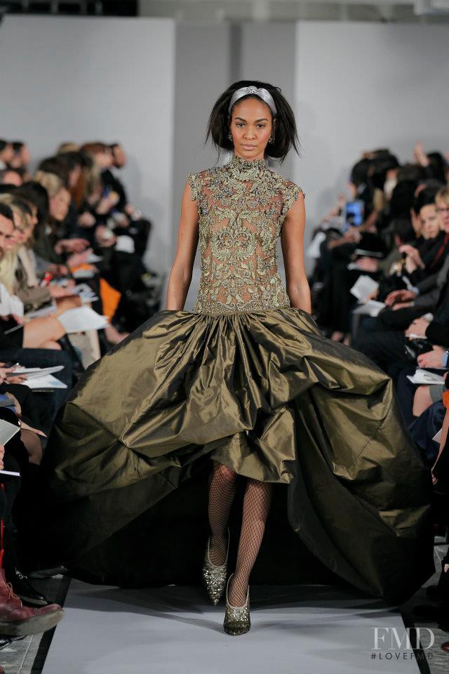 Joan Smalls featured in  the Oscar de la Renta fashion show for Autumn/Winter 2012