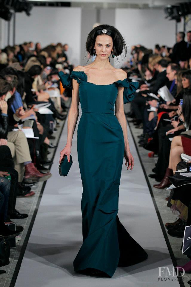 Aymeline Valade featured in  the Oscar de la Renta fashion show for Autumn/Winter 2012