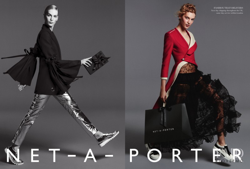 Vanessa Axente featured in  the Net-a-Porter advertisement for Spring/Summer 2016