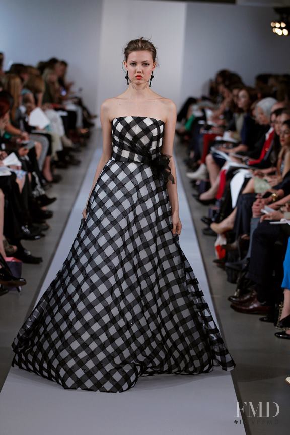 Lindsey Wixson featured in  the Oscar de la Renta fashion show for Resort 2013