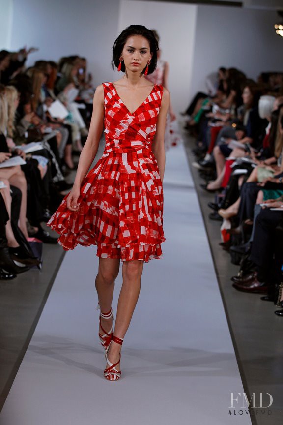 Kelsey Rogers featured in  the Oscar de la Renta fashion show for Resort 2013