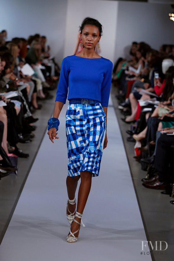 Jasmine Tookes featured in  the Oscar de la Renta fashion show for Resort 2013