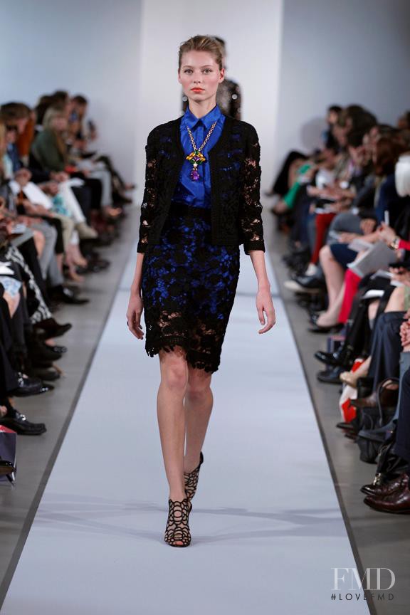 Vika Falileeva featured in  the Oscar de la Renta fashion show for Resort 2013