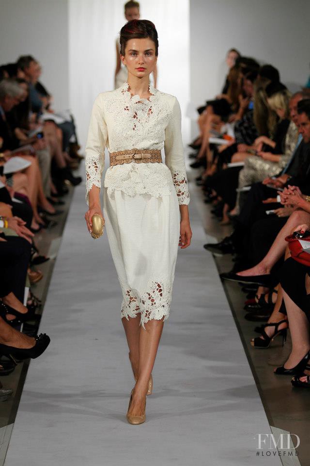 Andreea Diaconu featured in  the Oscar de la Renta fashion show for Spring/Summer 2013