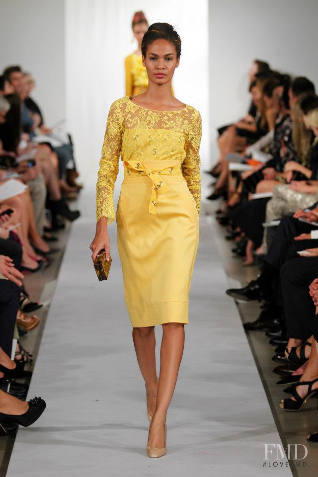 Joan Smalls featured in  the Oscar de la Renta fashion show for Spring/Summer 2013