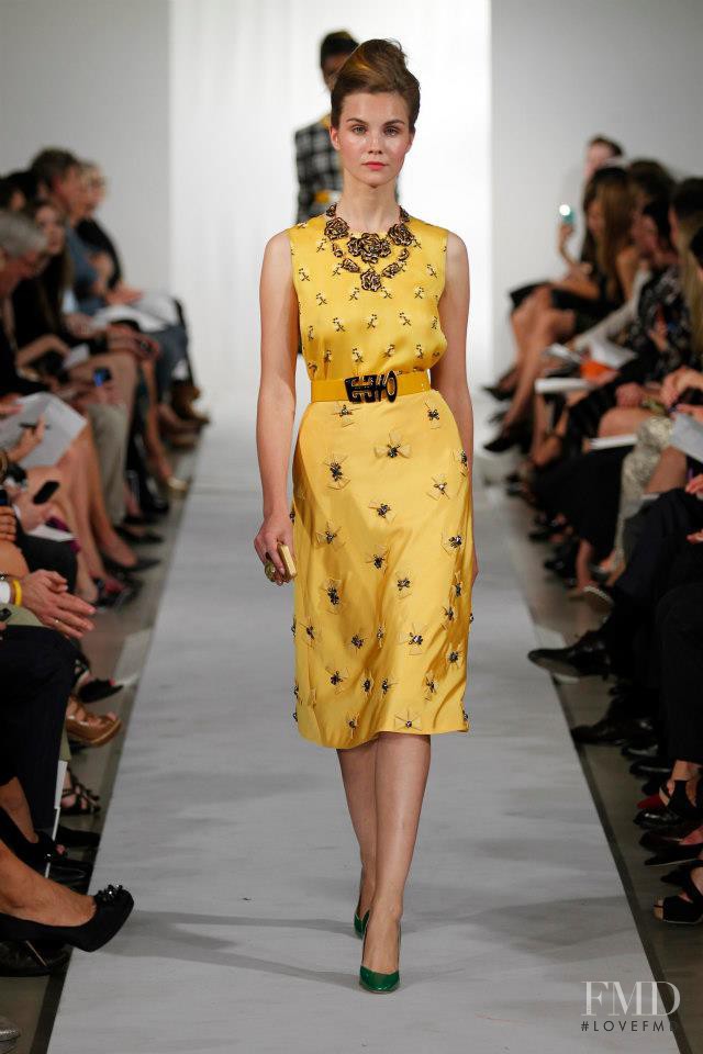 Julija Steponaviciute featured in  the Oscar de la Renta fashion show for Spring/Summer 2013