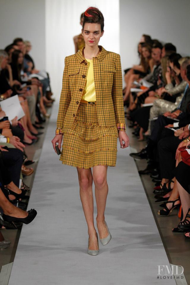 Magda Laguinge featured in  the Oscar de la Renta fashion show for Spring/Summer 2013