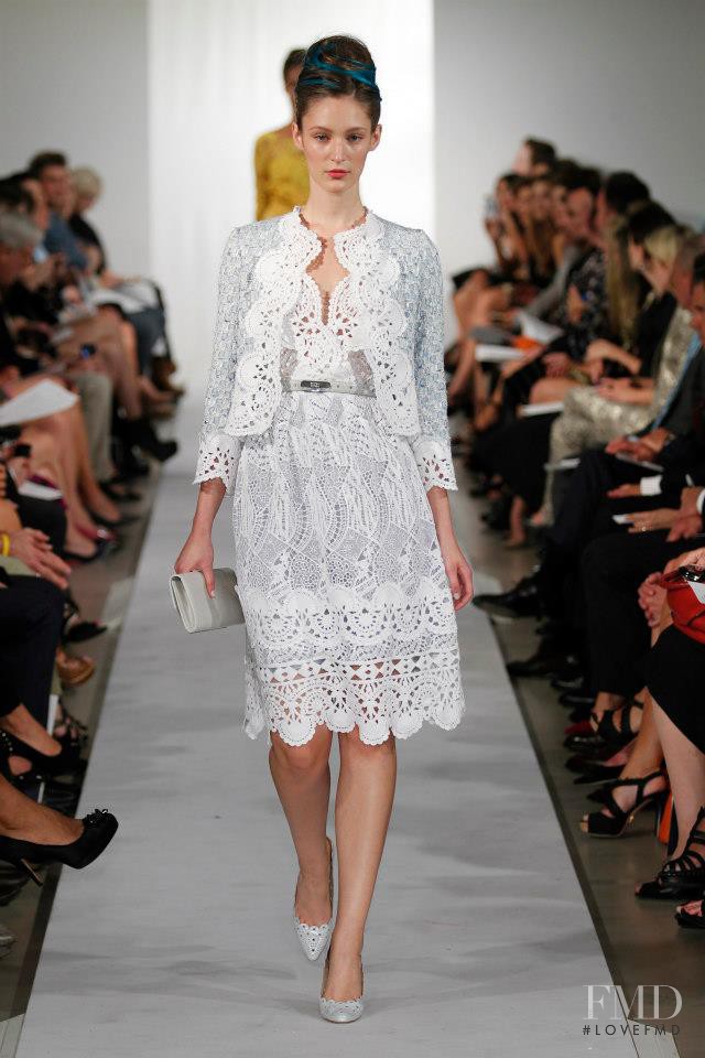 Franzi Mueller featured in  the Oscar de la Renta fashion show for Spring/Summer 2013