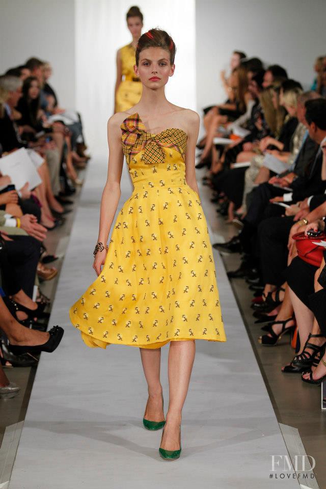 Karlina Caune featured in  the Oscar de la Renta fashion show for Spring/Summer 2013